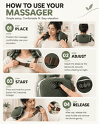 4D Electric Neck & Shoulder Massager with Heat | ROOTESA