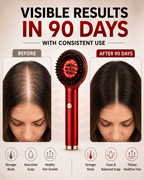 Electric Scalp Massager for Hair Growth | Red Light Therapy & Oil Infusion Comb